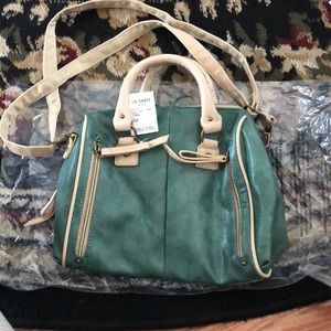 MARKED DOWN NEW: Green crossbody Handbag/tote